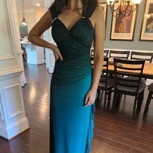 Betsy & Adam Women's Blue Ombré Open-back Glit